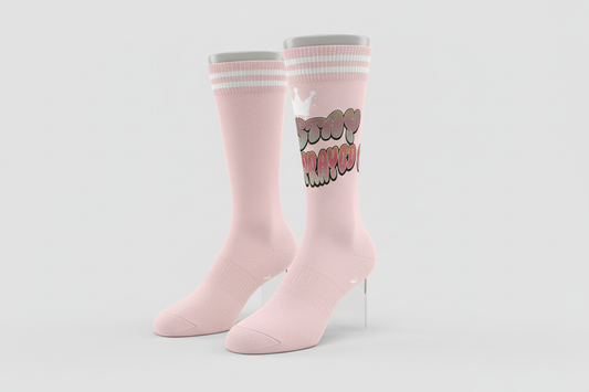 Light Pink Stay Prayed Up Tube Socks